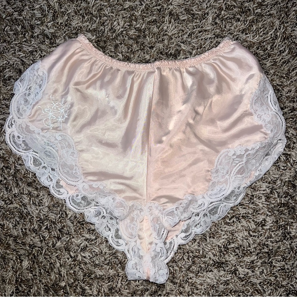 Christian Dior Silky Lace Trimmed Lingerie Shorts